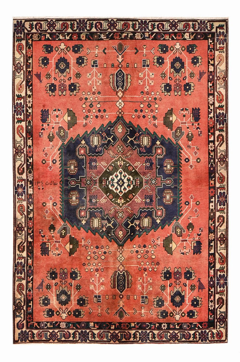 Alfombra persa - Nómada - 237 x 155 cm - rojo claro