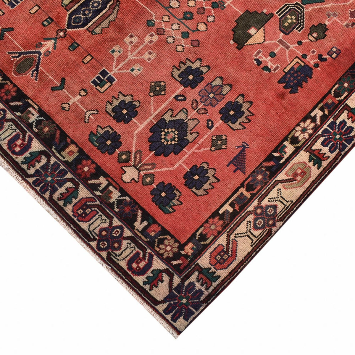 Alfombra persa - Nómada - 237 x 155 cm - rojo claro