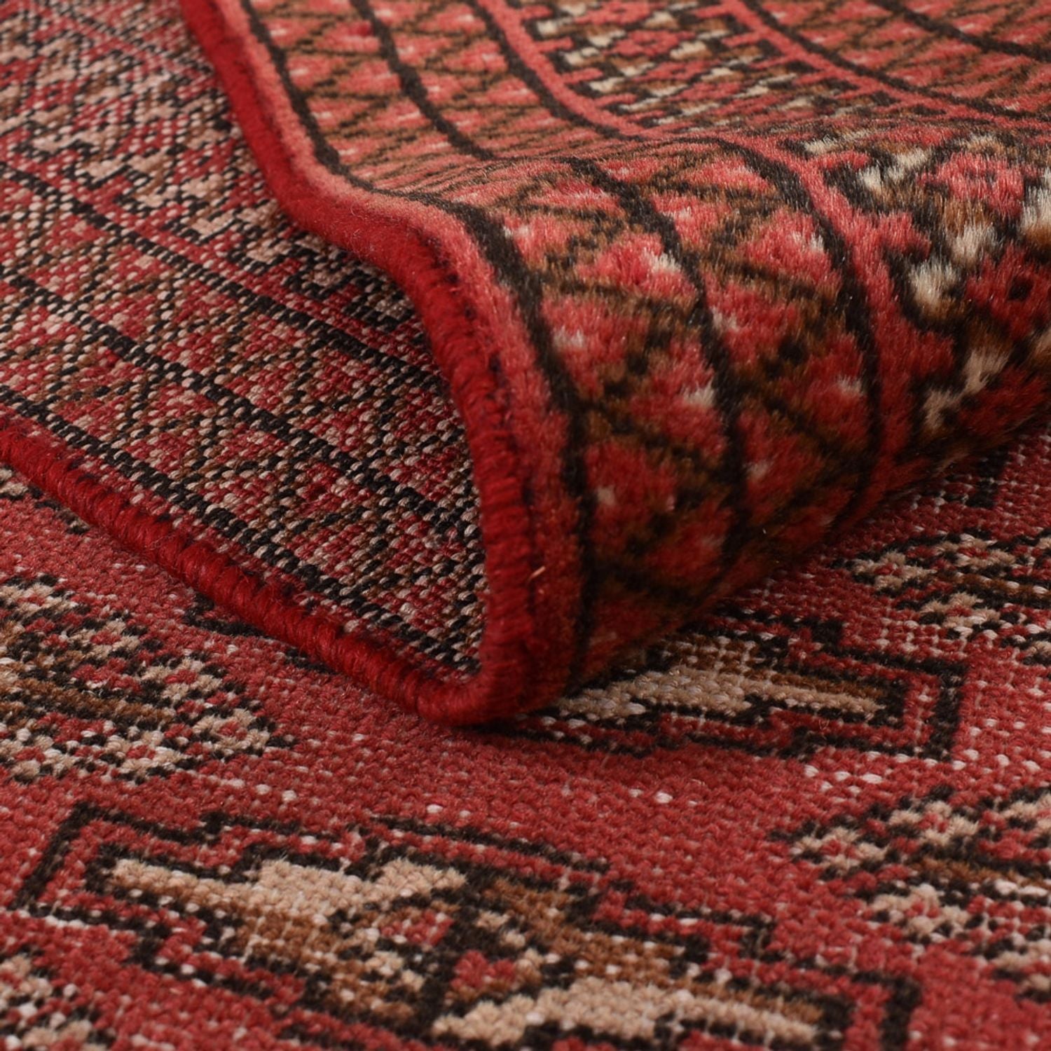 Alfombra Turkaman - 190 x 128 cm - rojo