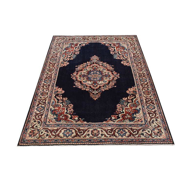 Alfombra persa - Clásica - 205 x 128 cm - azul oscuro