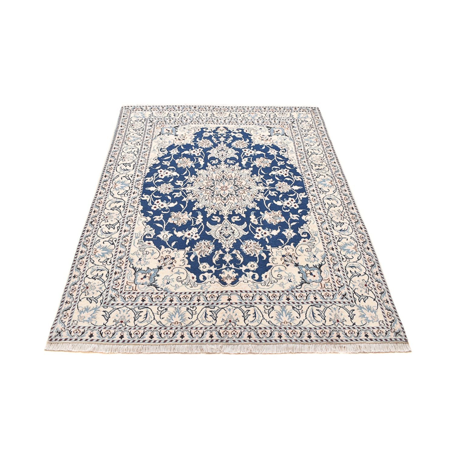 Alfombra persa - Nain - 198 x 149 cm - azul