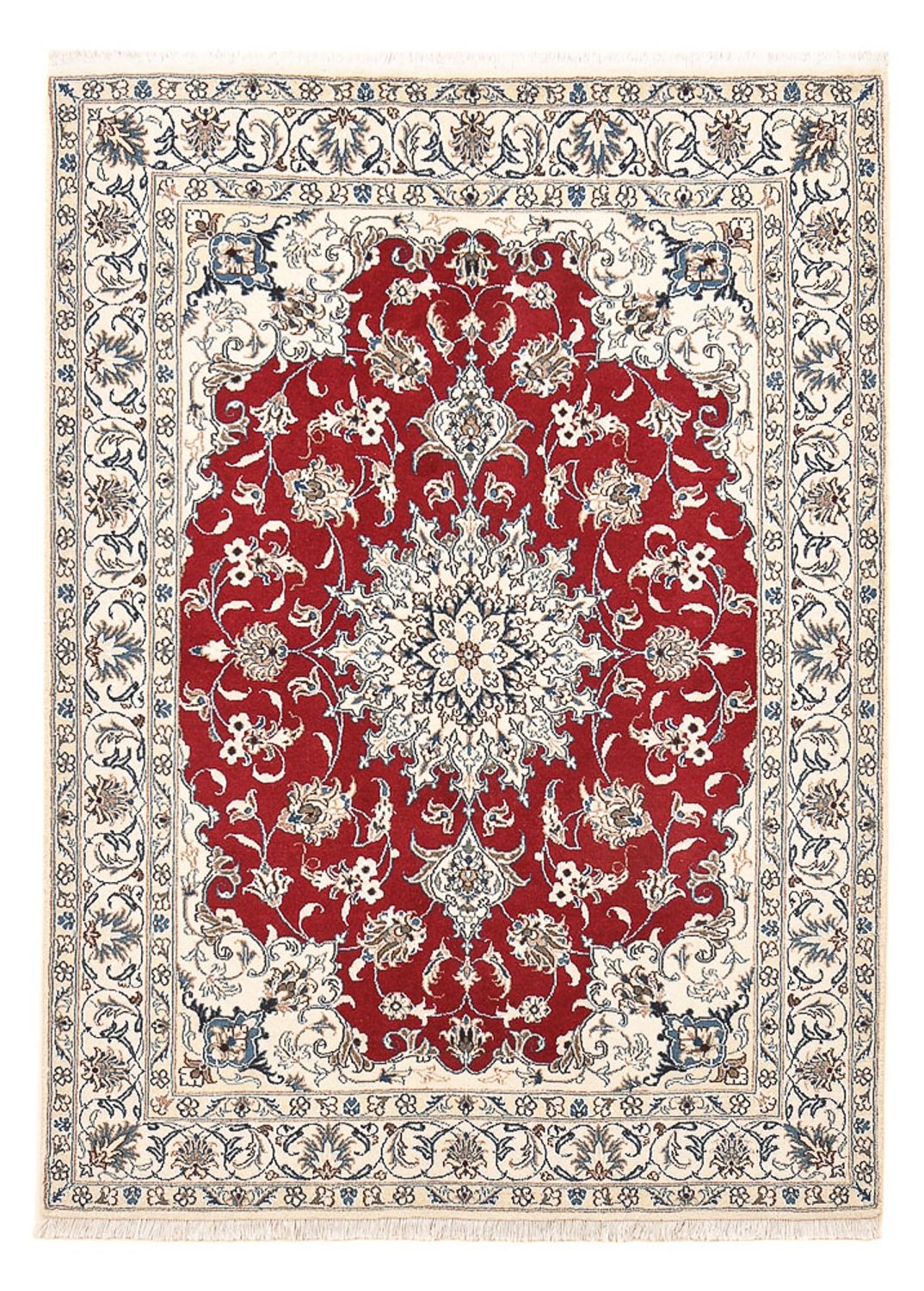 Alfombra persa - Nain - 197 x 150 cm - rojo