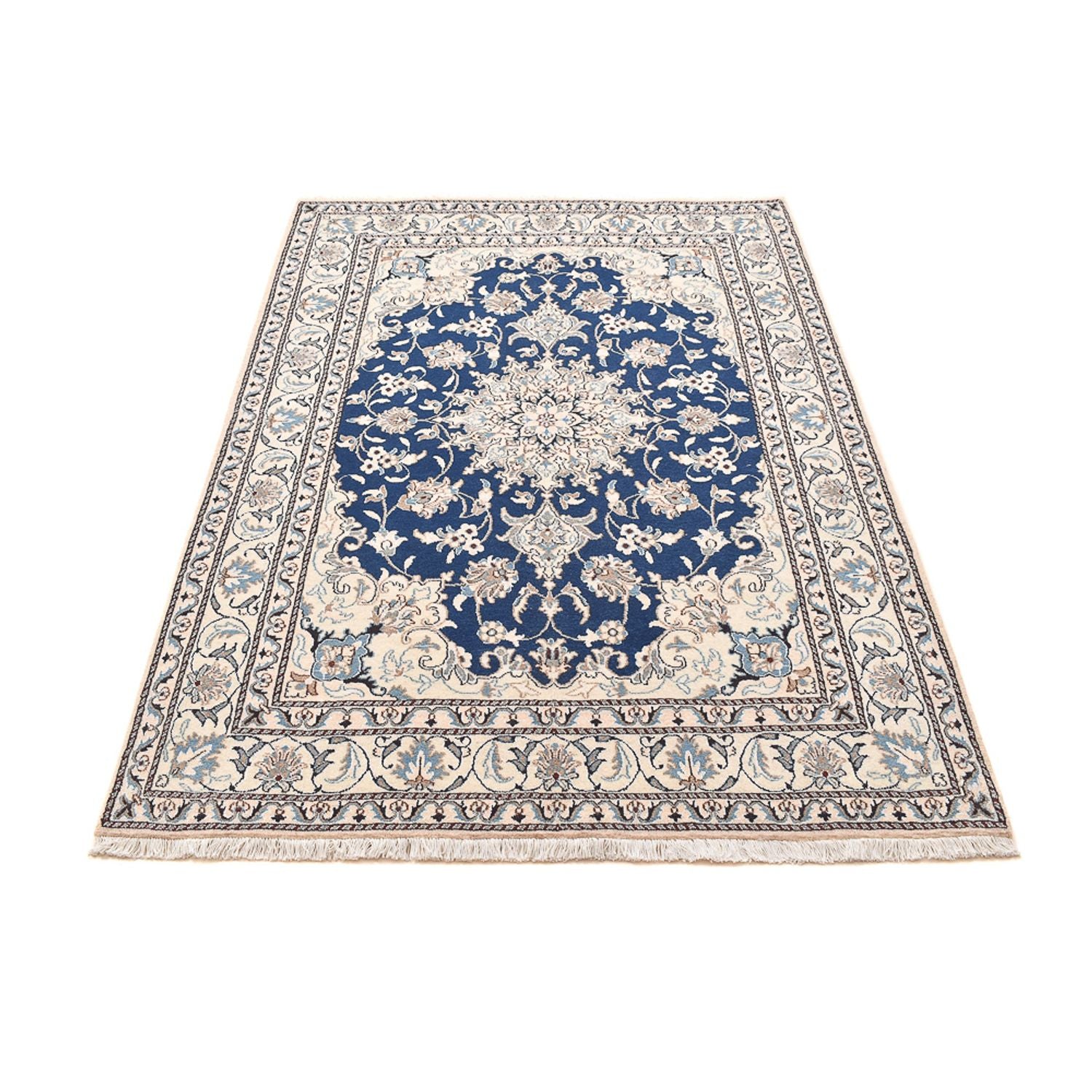 Alfombra persa - Nain - 212 x 147 cm - azul