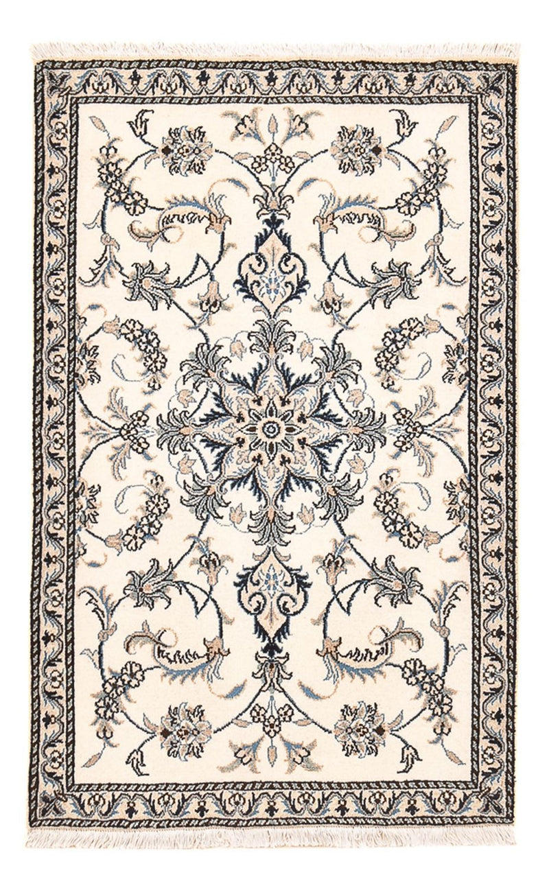 Alfombra persa - Nain - 138 x 90 cm - beige claro