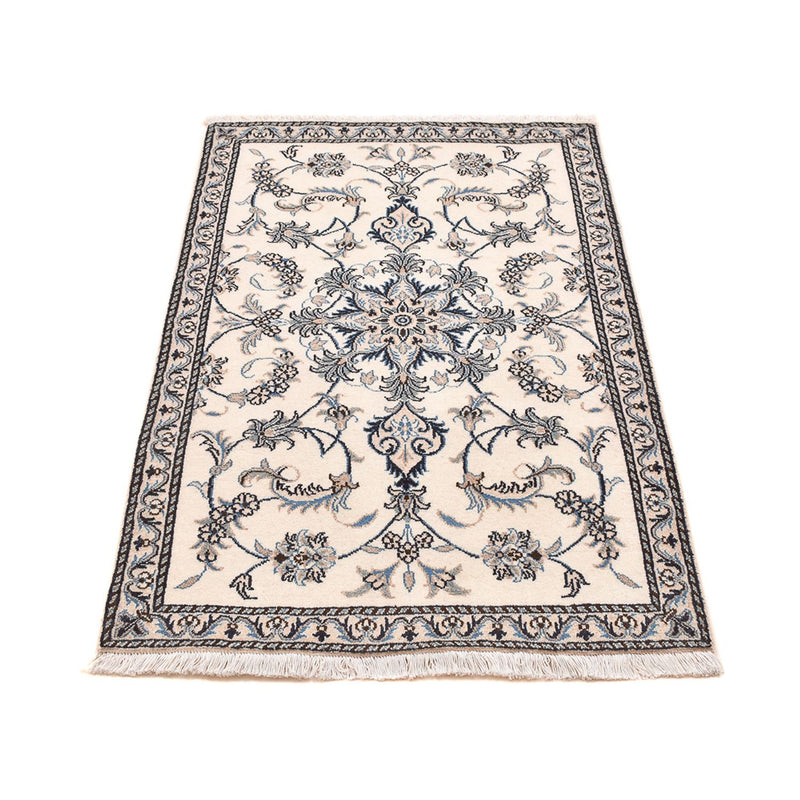 Alfombra persa - Nain - 138 x 90 cm - beige claro