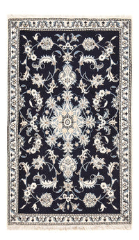 Alfombra persa - Nain - 140 x 87 cm - azul oscuro