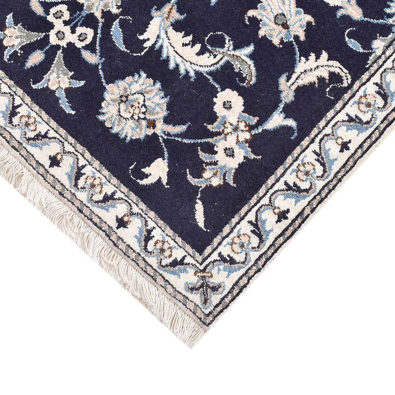 Alfombra persa - Nain - 140 x 87 cm - azul oscuro