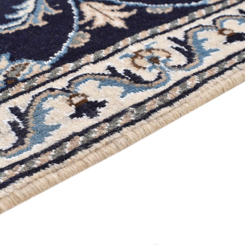 Alfombra persa - Nain - 140 x 87 cm - azul oscuro