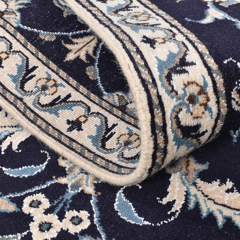 Alfombra persa - Nain - 140 x 87 cm - azul oscuro