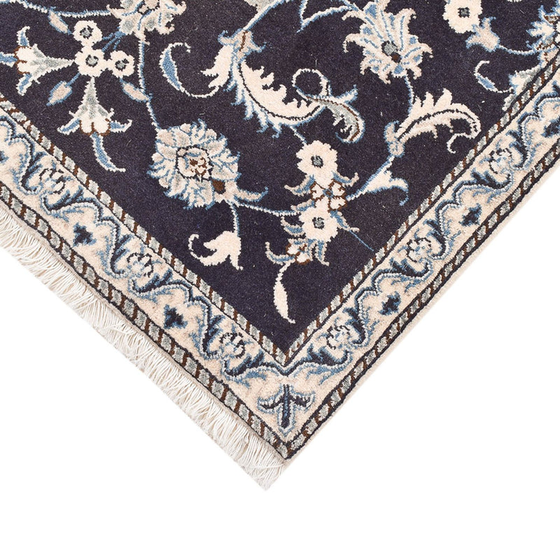Alfombra persa - Nain - 141 x 90 cm - azul oscuro