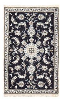 Alfombra persa - Nain - 140 x 89 cm - azul oscuro