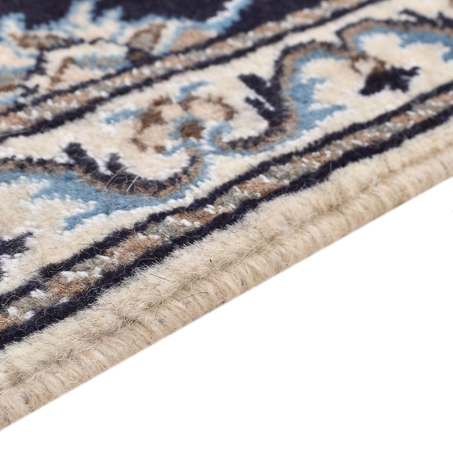 Alfombra persa - Nain - 140 x 89 cm - azul oscuro