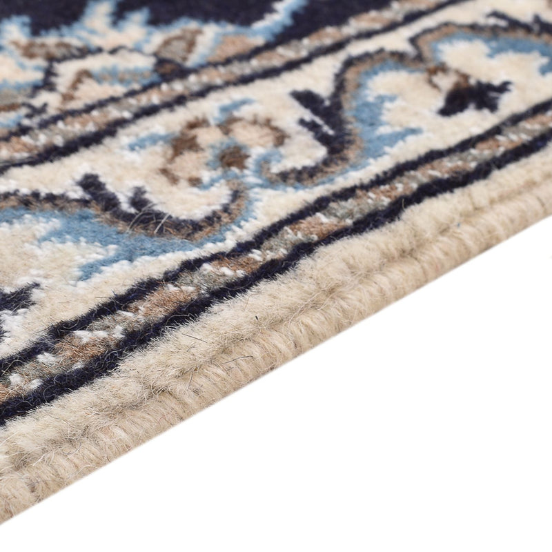 Alfombra persa - Nain - 140 x 89 cm - azul oscuro
