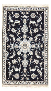 Alfombra persa - Nain - 143 x 90 cm - azul oscuro