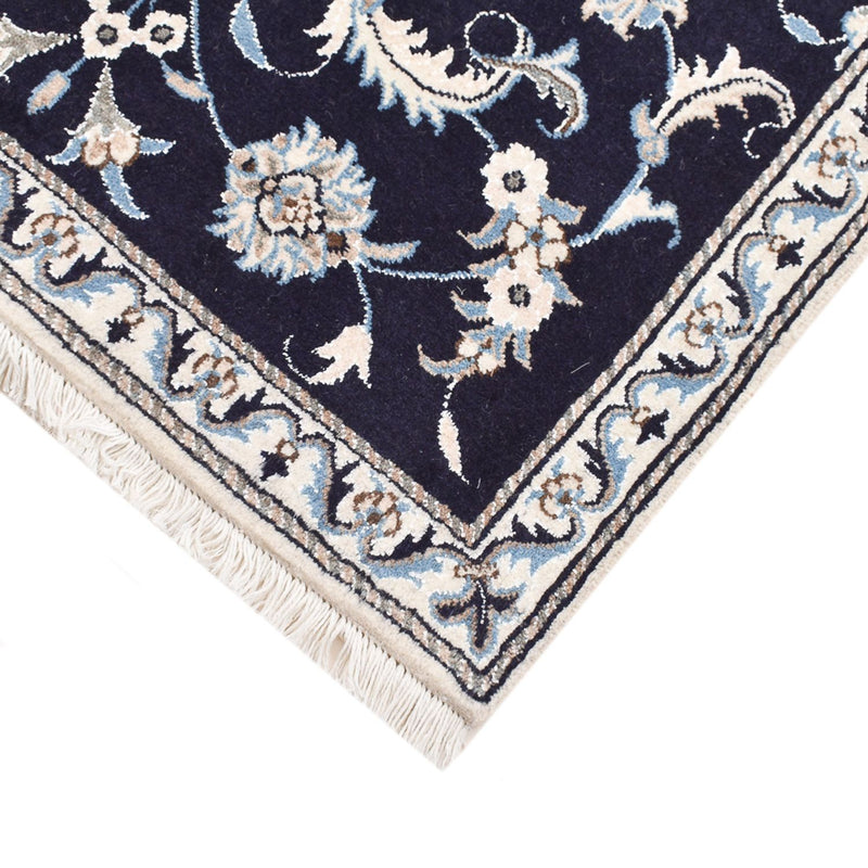 Alfombra persa - Nain - 143 x 90 cm - azul oscuro