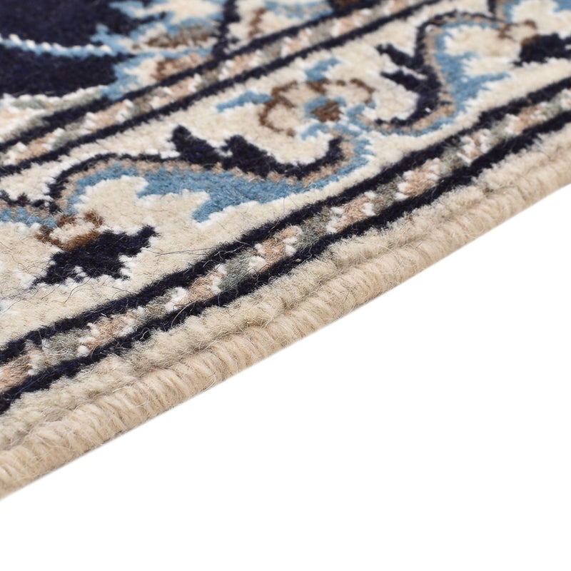 Alfombra persa - Nain - 143 x 90 cm - azul oscuro