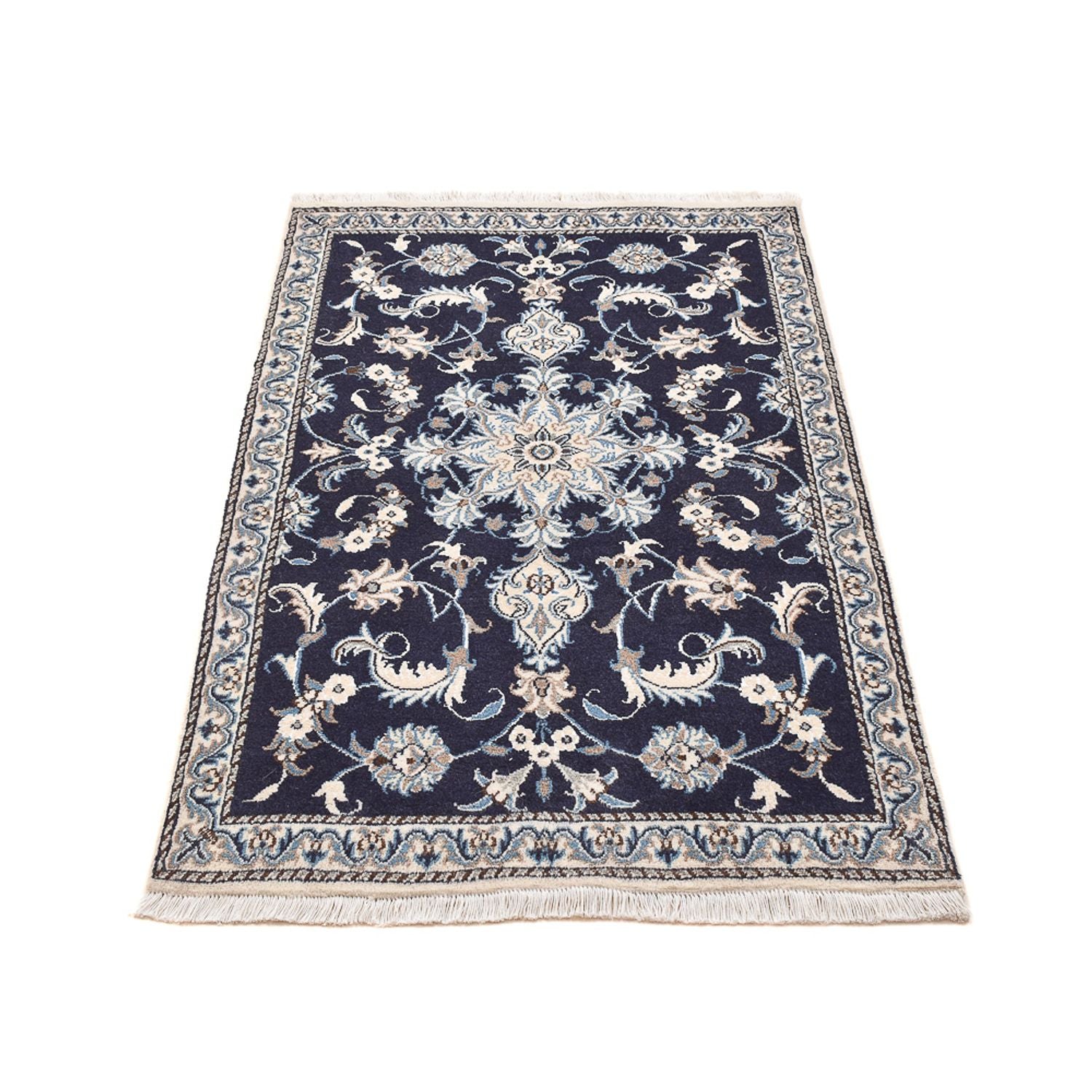 Alfombra persa - Nain - 140 x 87 cm - beige oscuro