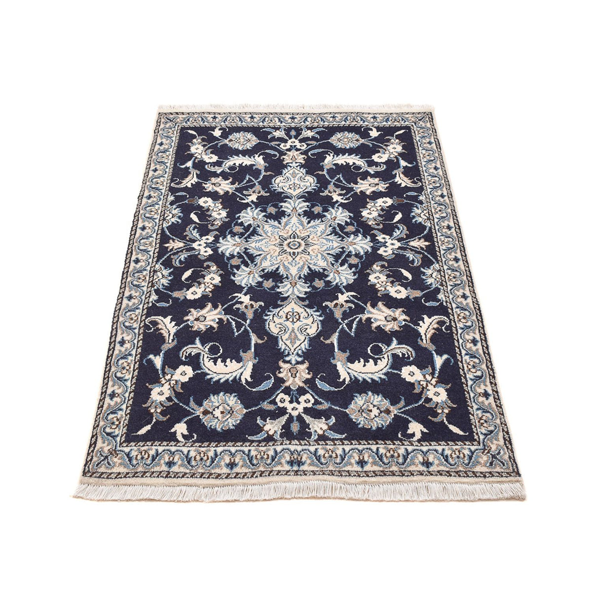 Alfombra persa - Nain - 140 x 87 cm - beige oscuro