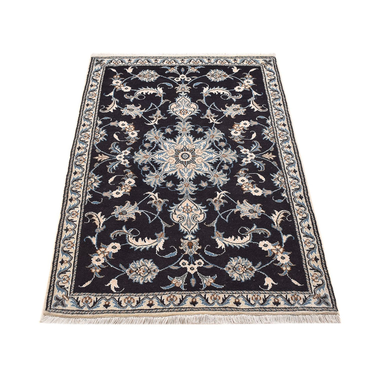 Alfombra persa - Nain - 145 x 87 cm - beige oscuro