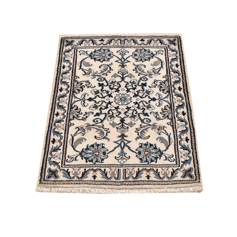 Alfombra persa - Nain - 87 x 55 cm - blanco