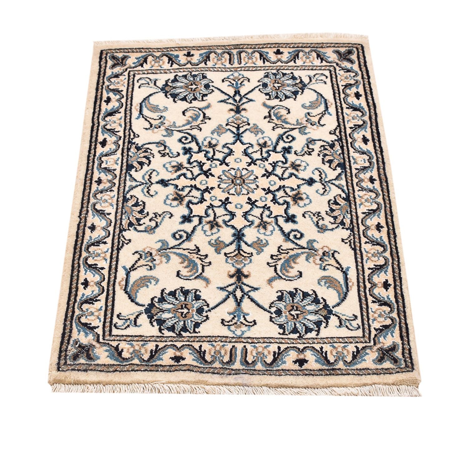 Alfombra persa - Nain - 90 x 60 cm - blanco
