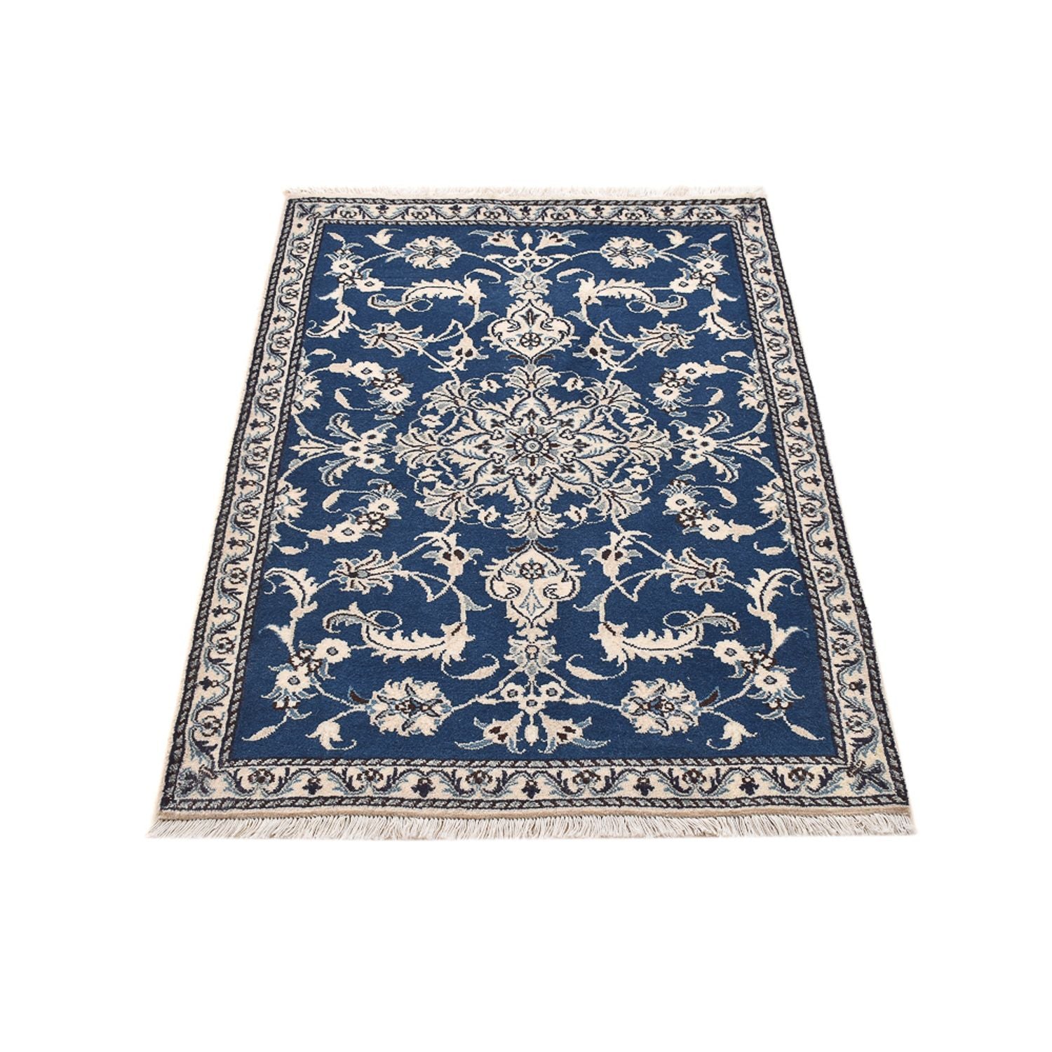 Alfombra persa - Nain - 133 x 90 cm - azul