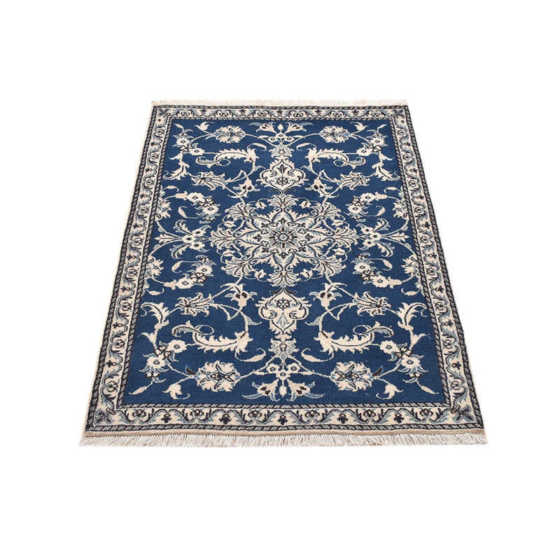 Alfombra persa - Nain - 133 x 90 cm - azul