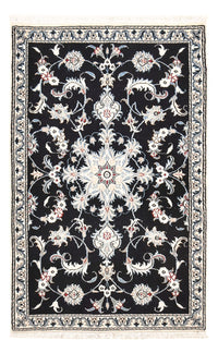 Alfombra persa - Nain - 142 x 87 cm - azul oscuro