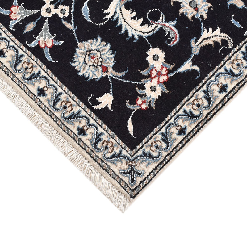 Alfombra persa - Nain - 142 x 87 cm - azul oscuro