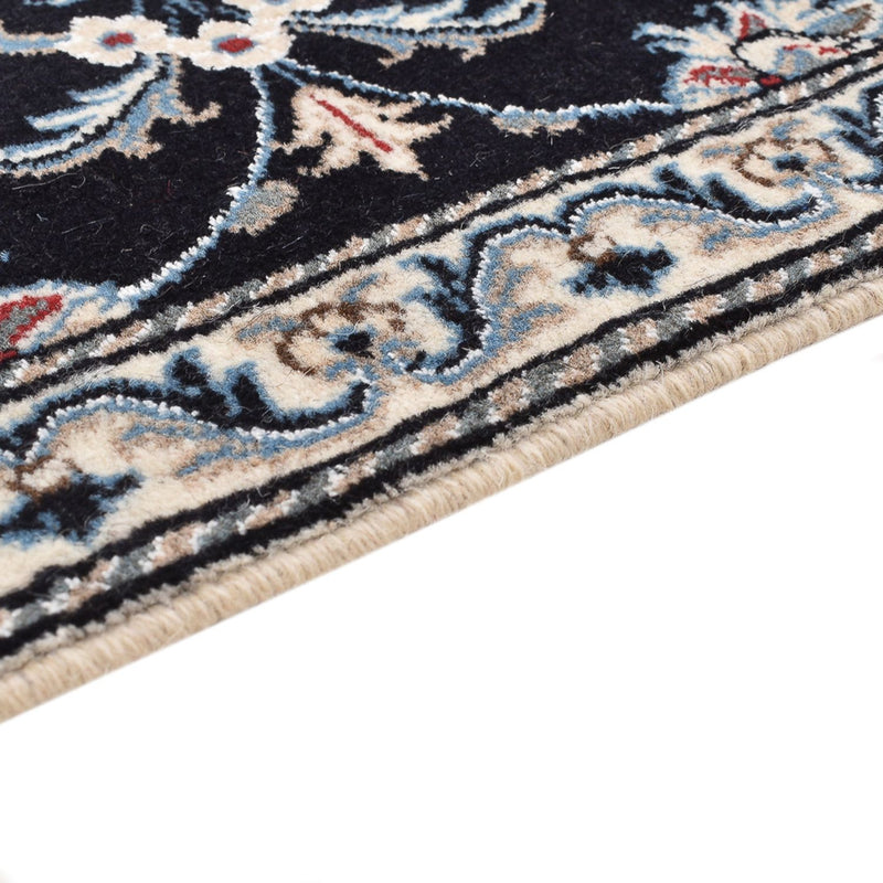 Alfombra persa - Nain - 142 x 87 cm - azul oscuro