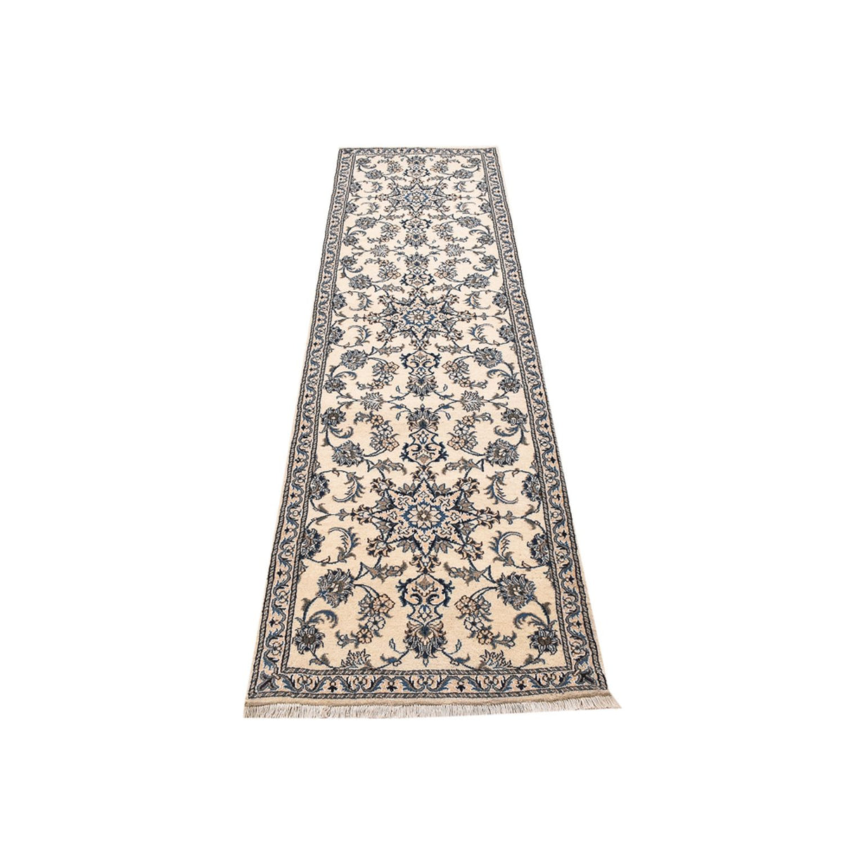 Alfombra de pasillo Alfombra persa - Nain - 295 x 77 cm - blanco