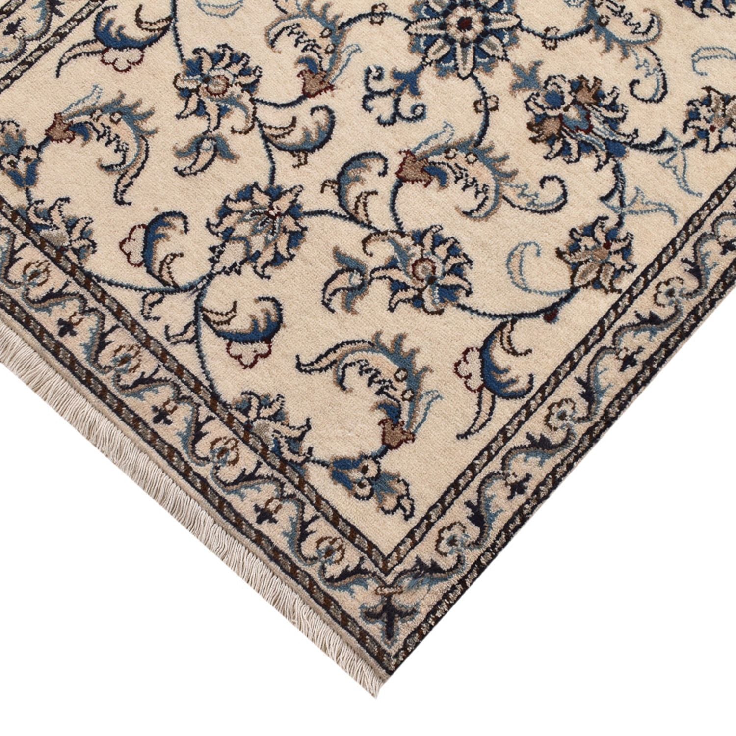 Alfombra de pasillo Alfombra persa - Nain - 377 x 79 cm - beige
