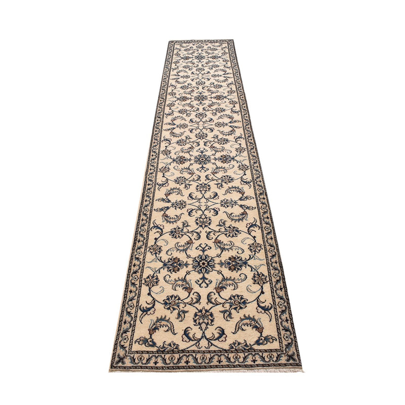 Alfombra de pasillo Alfombra persa - Nain - 377 x 79 cm - beige