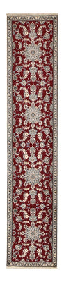 Alfombra de pasillo Alfombra persa - Nain - 385 x 78 cm - rojo oscuro