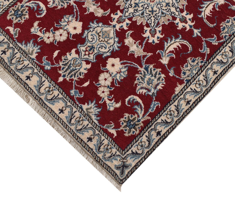 Alfombra de pasillo Alfombra persa - Nain - 385 x 78 cm - rojo oscuro