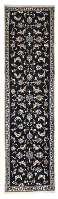 Alfombra de pasillo Alfombra persa - Nain - 292 x 78 cm - azul oscuro