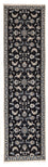 Alfombra de pasillo Alfombra persa - Nain - 292 x 78 cm - azul oscuro