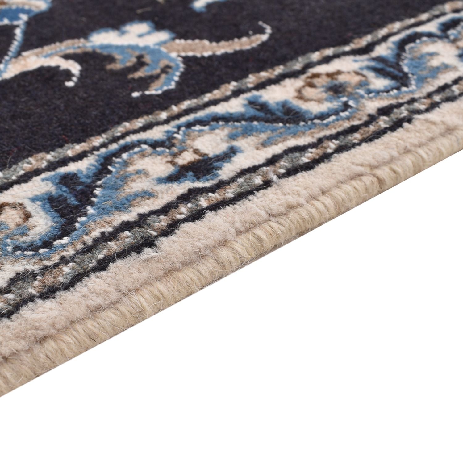 Alfombra de pasillo Alfombra persa - Nain - 292 x 78 cm - azul oscuro