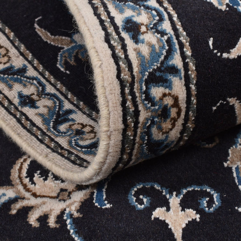 Alfombra de pasillo Alfombra persa - Nain - 292 x 78 cm - azul oscuro