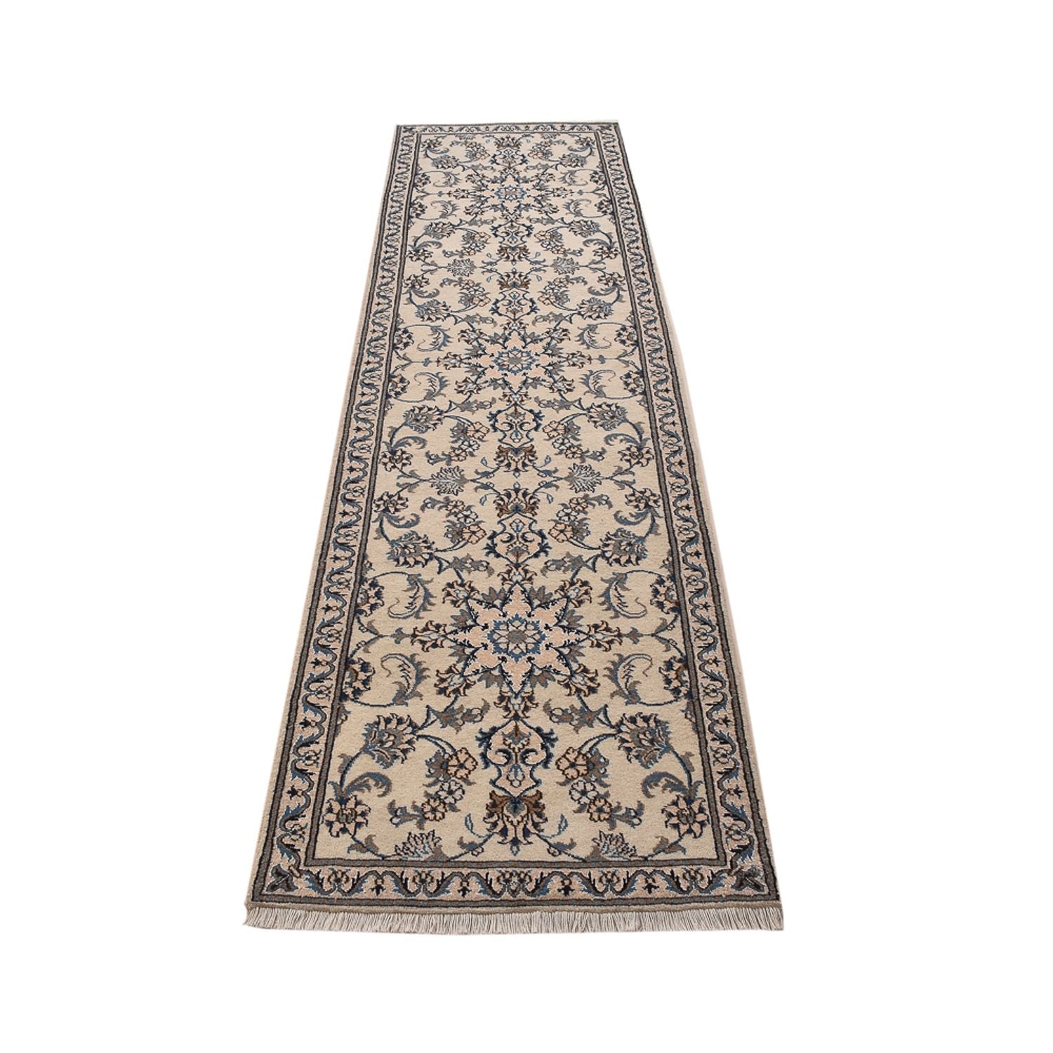 Alfombra de pasillo Alfombra persa - Nain - 292 x 75 cm - beige