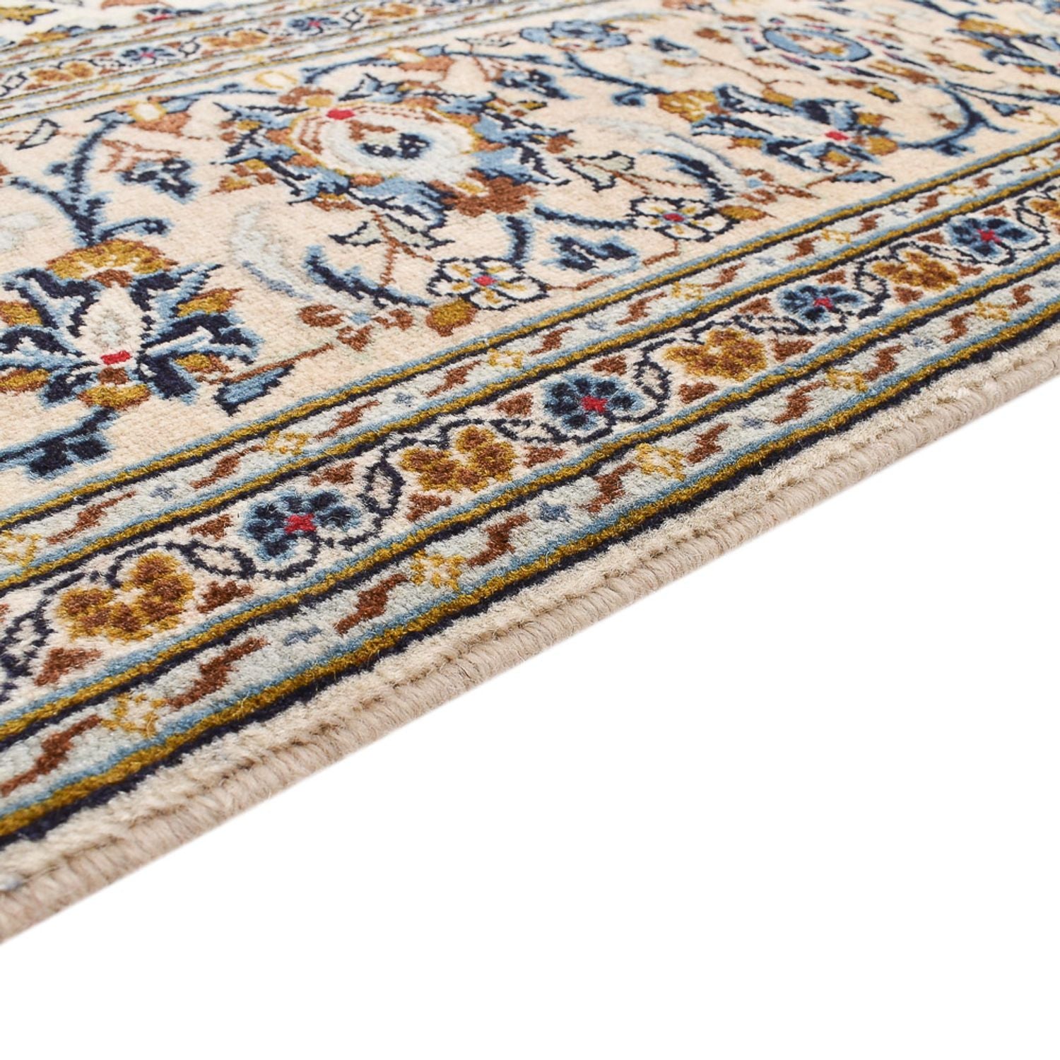 Alfombra persa - Keshan - 299 x 203 cm - beige oscuro