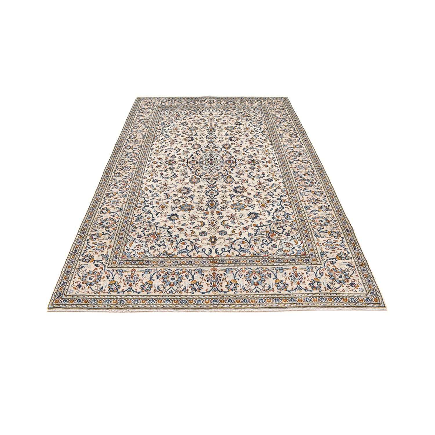 Alfombra persa - Keshan - 299 x 203 cm - beige oscuro