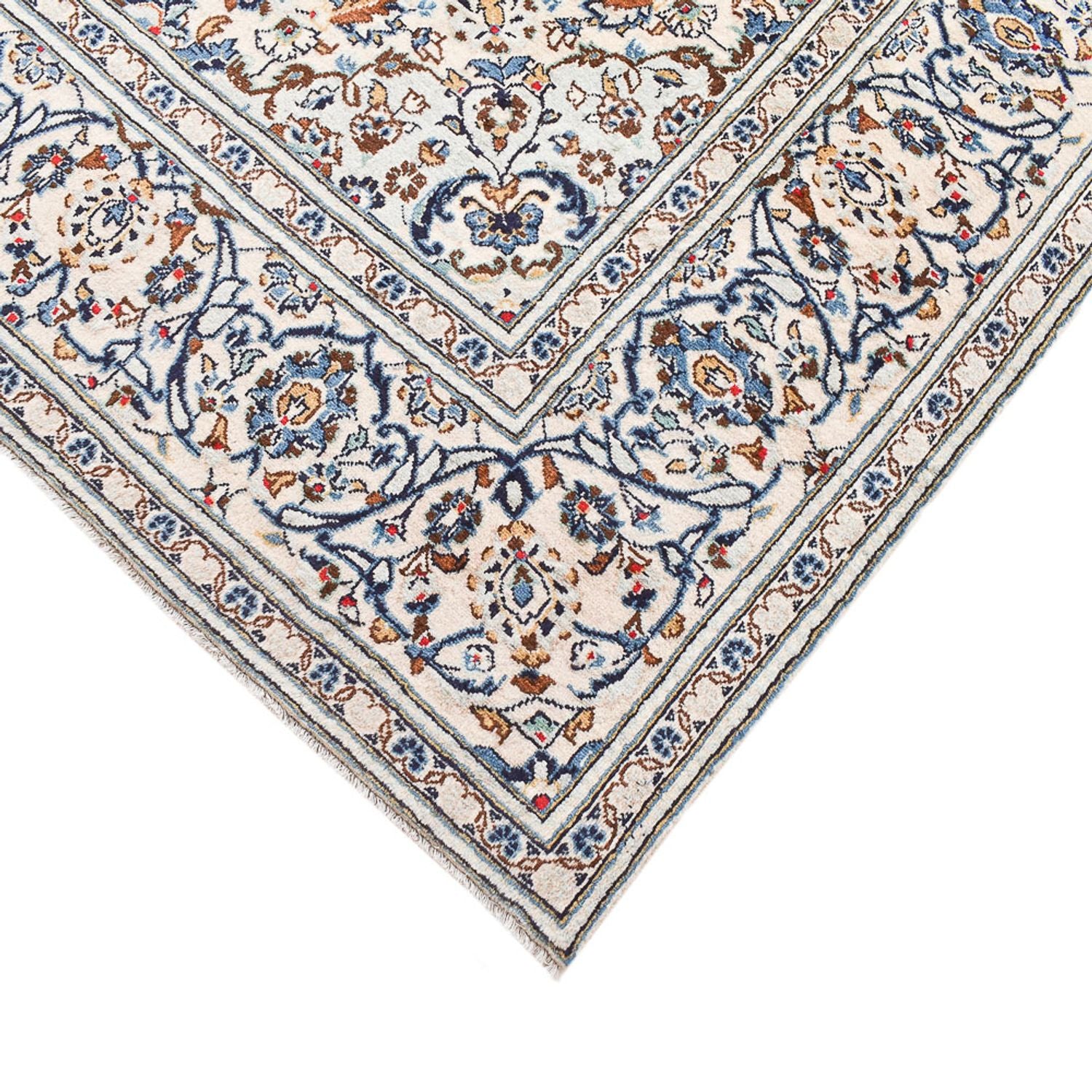Alfombra persa - Keshan - 300 x 195 cm - beige oscuro