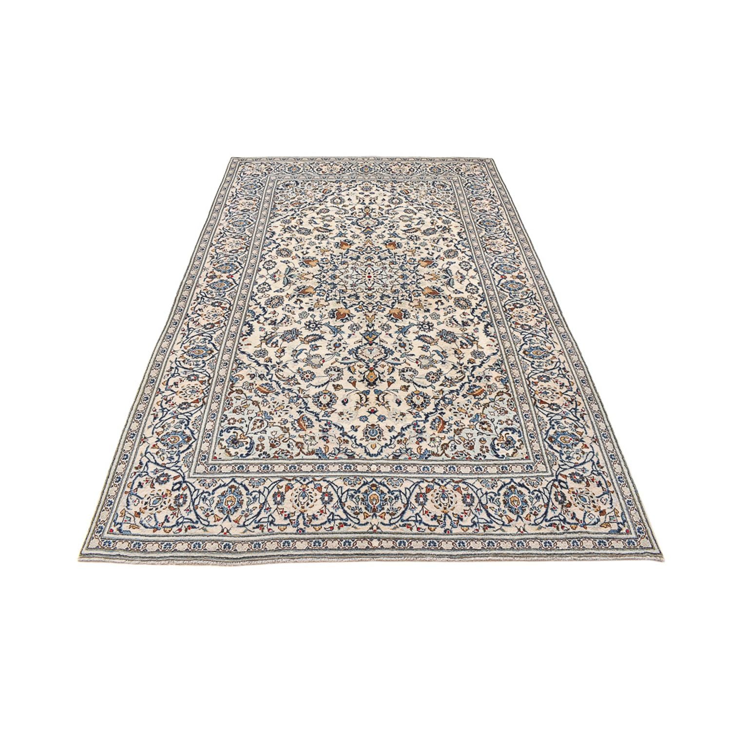 Alfombra persa - Keshan - 300 x 195 cm - beige oscuro