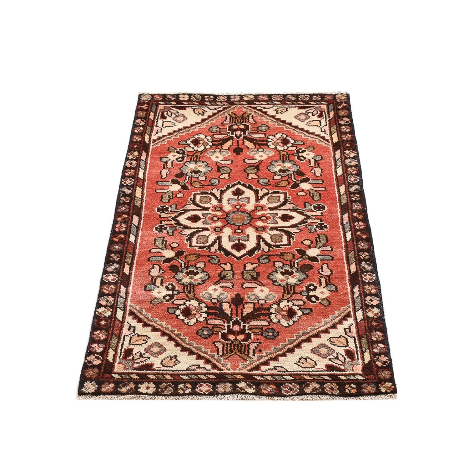 Alfombra persa - Nómada - 120 x 65 cm - rojo claro
