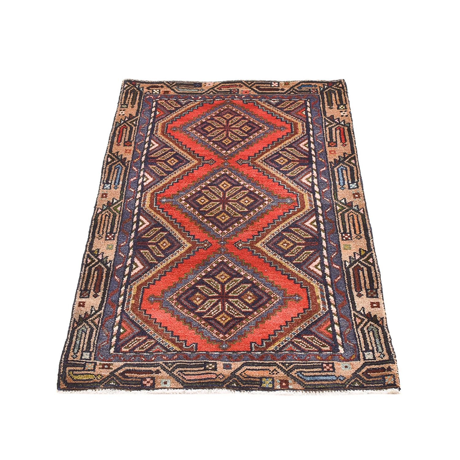 Alfombra persa - Nómada - 119 x 70 cm - rojo