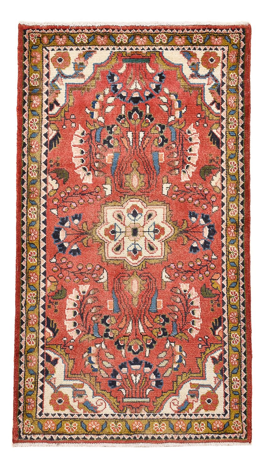 Alfombra persa - Nómada - 132 x 75 cm - rojo claro