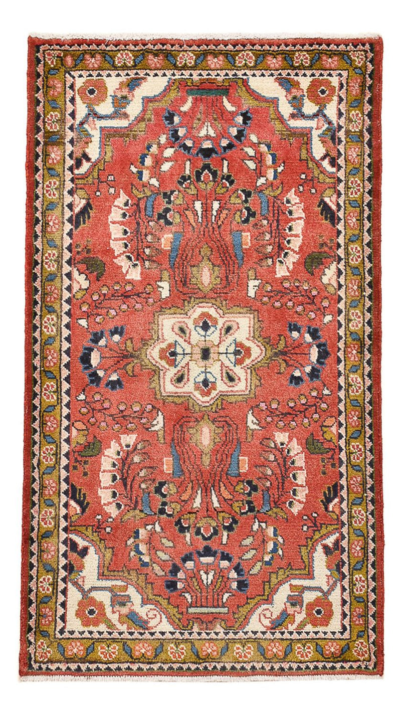 Alfombra persa - Nómada - 132 x 75 cm - rojo claro