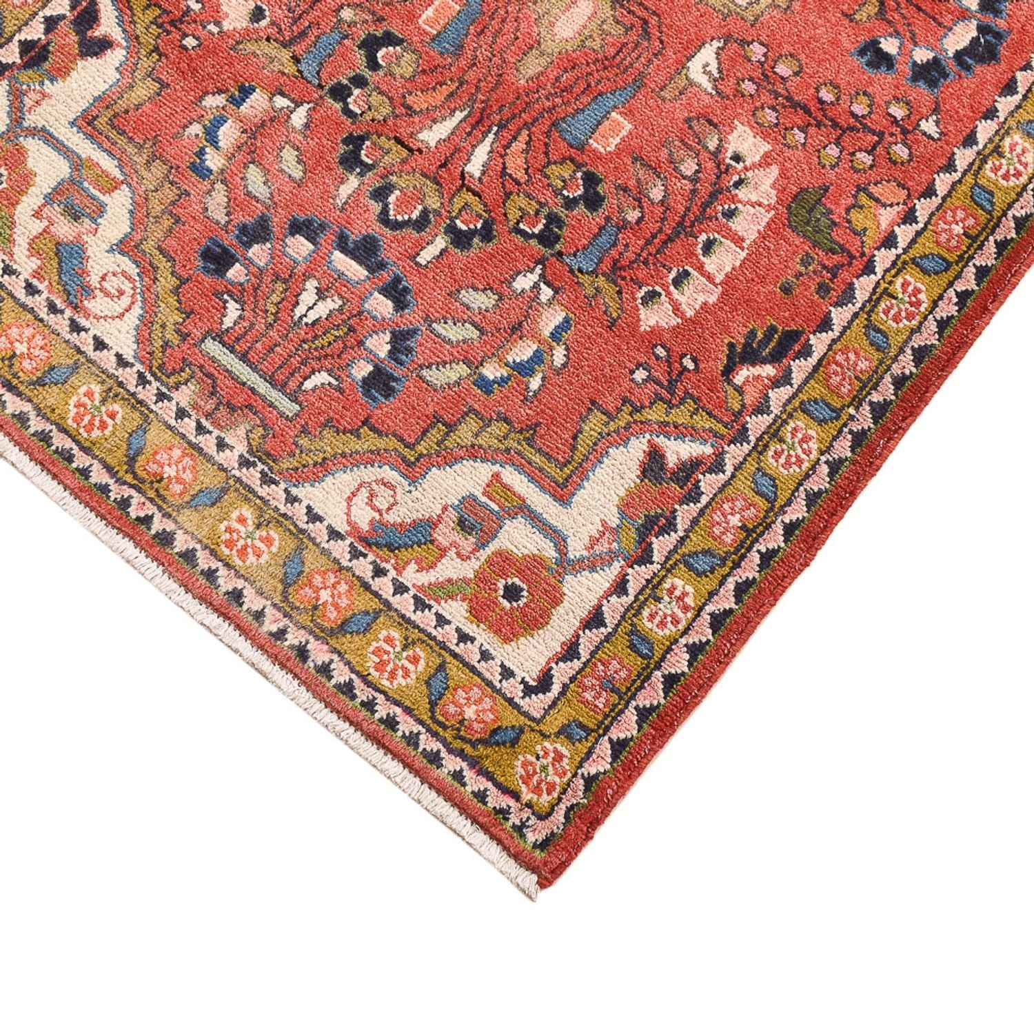 Alfombra persa - Nómada - 132 x 75 cm - rojo claro