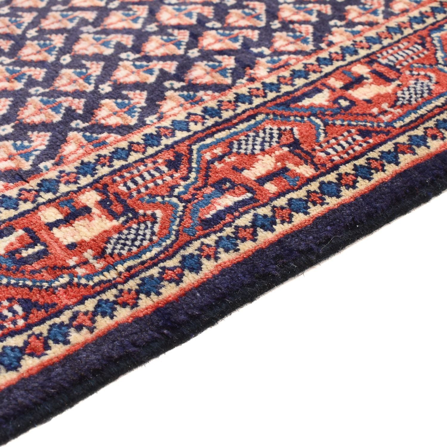 Alfombra persa - Mir - 129 x 63 cm - rojo oscuro